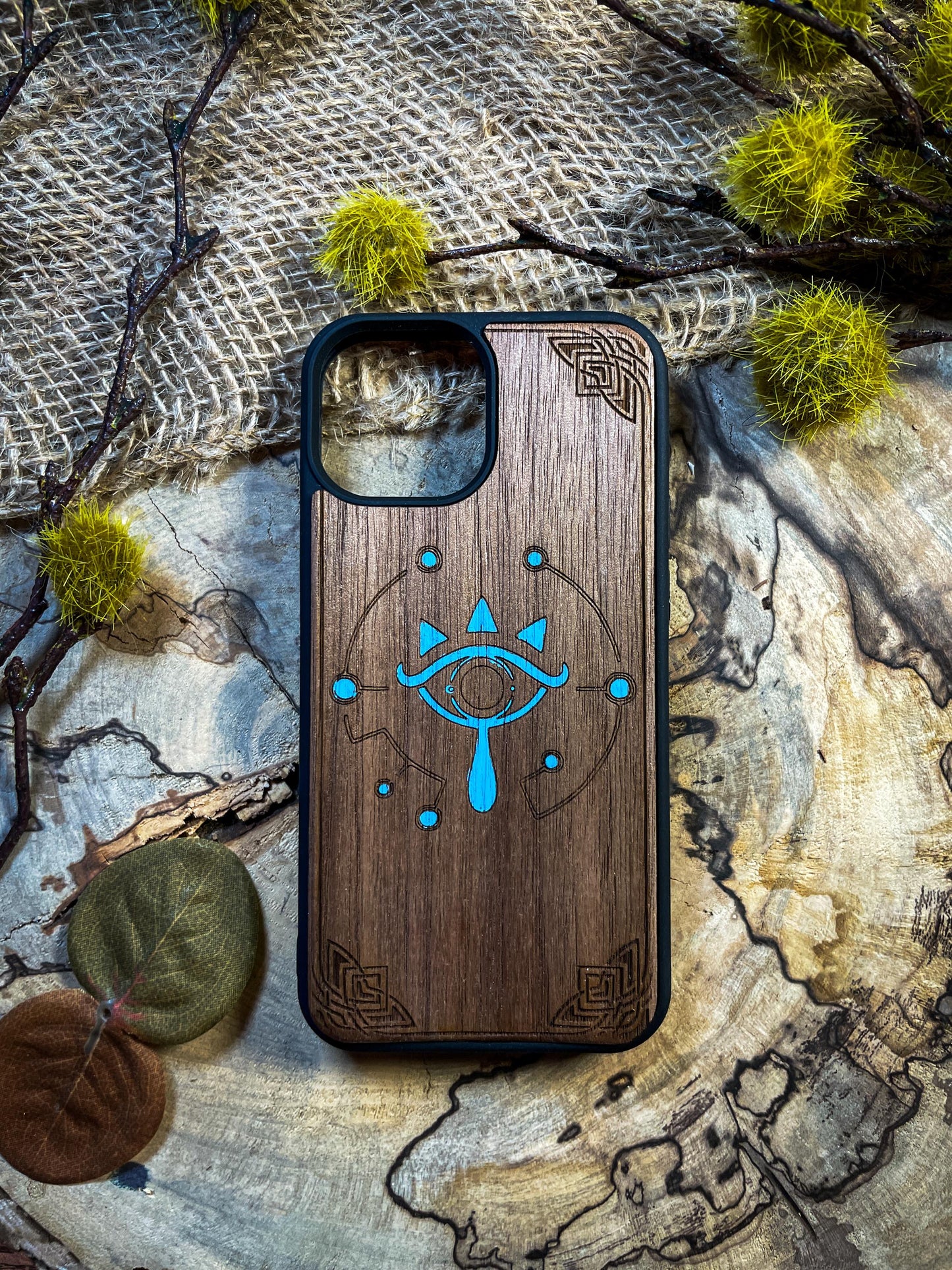 Hero's Master Sheikah Slate Sword Wood Phone Case Inspired by Fantasy Adventures for iPhone, Samsung, and Google Pixel Models