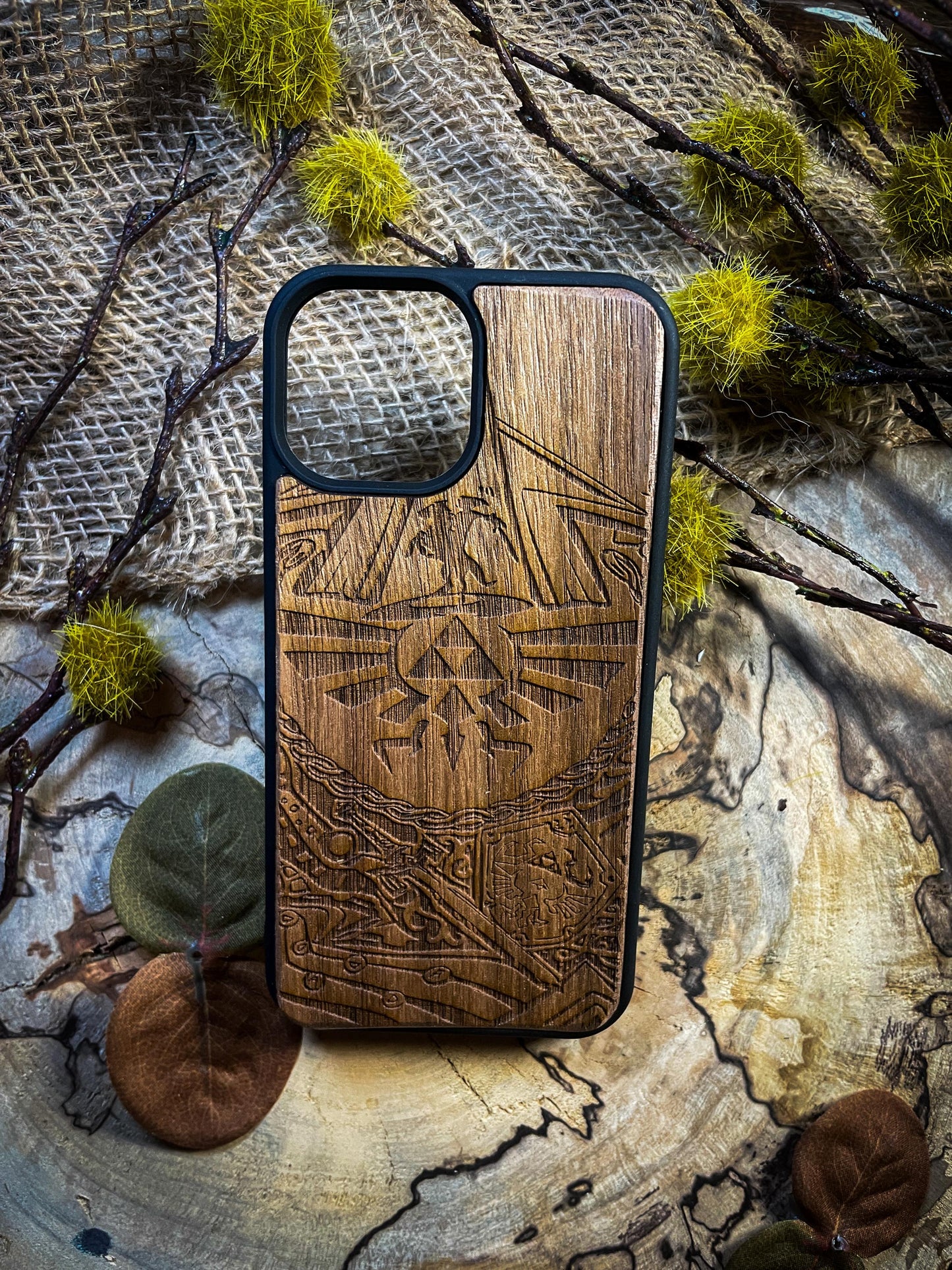 Hero's Master Sword Wood Phone Case Inspired by Fantasy Adventures for iPhone, Samsung, and Google Pixel Models