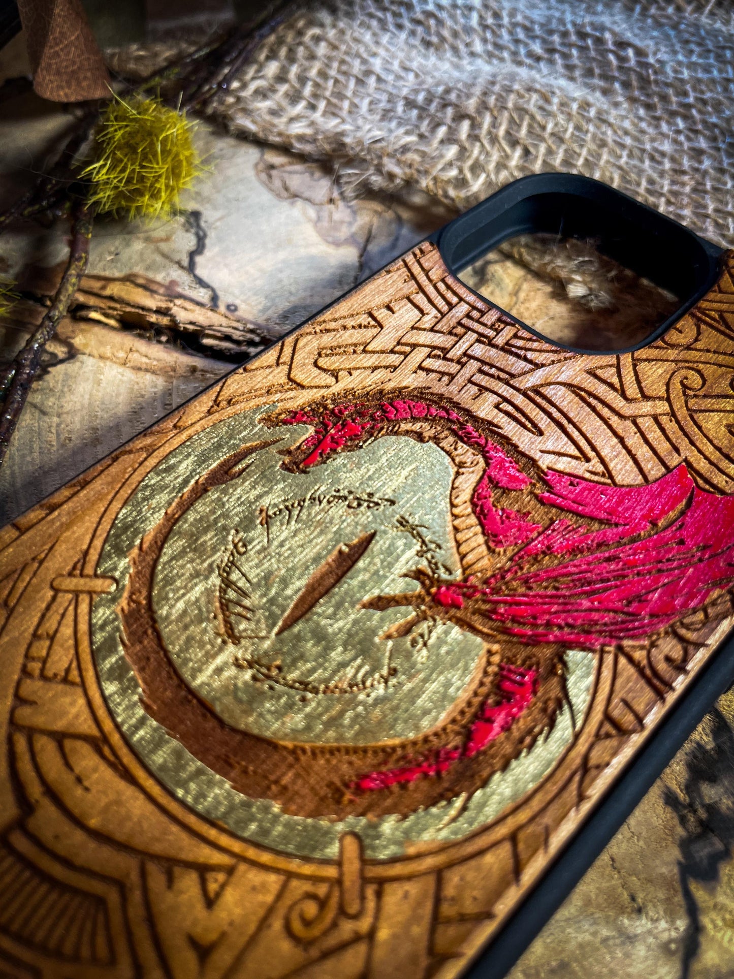 Epic Dragon & Dark Eye Wood Phone Case - iPhone 15 16 PRO MAX, Samsung S20 S21 S22 S23 S24 , Google Pixel 6 7 8 Pro SHOP APP