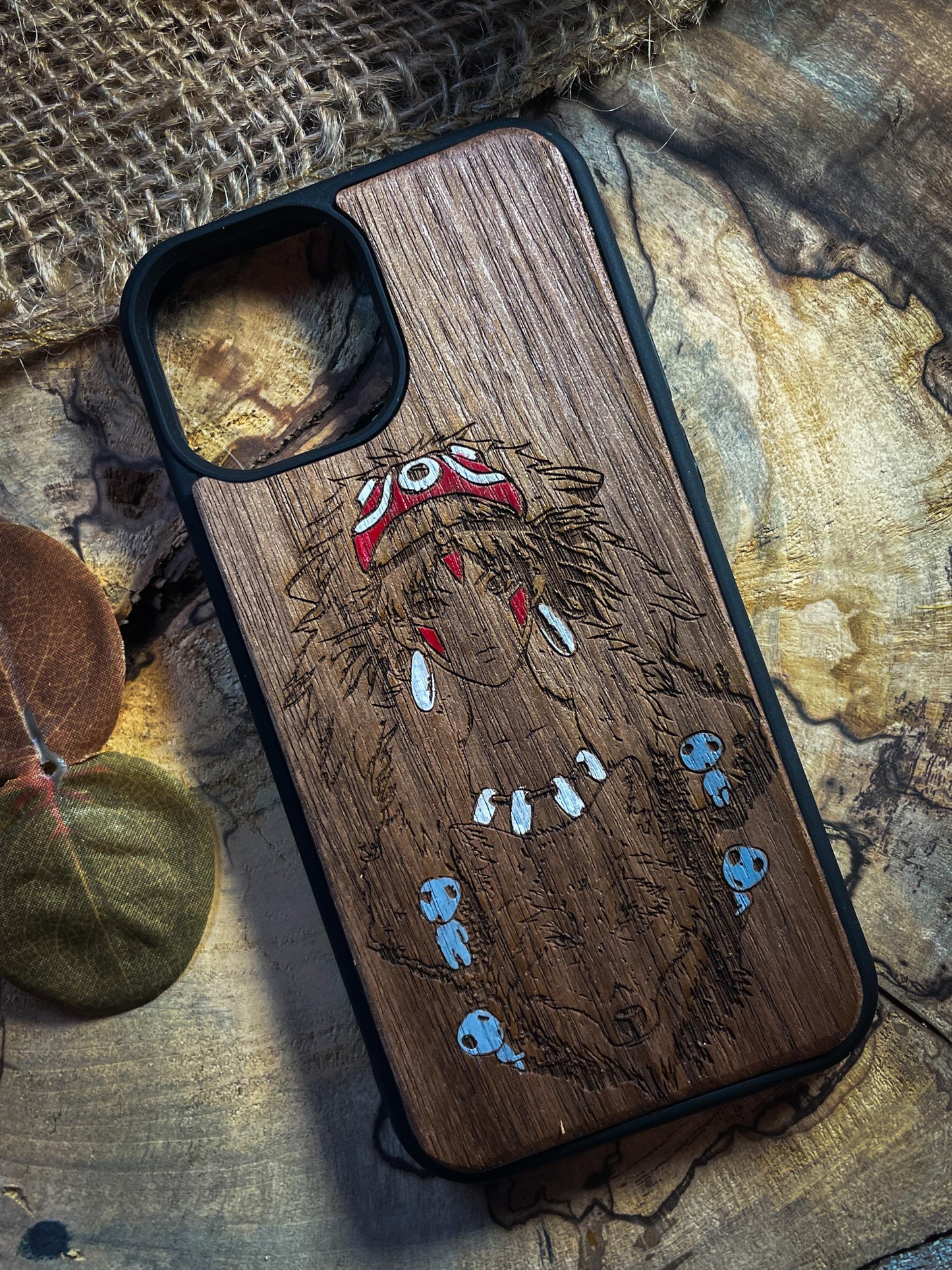 Princess Red detailed Studio Japanese Anime Movie Inspired Wood Phone Case for iPhone, Samsung, and Google Pixels SHOP APP