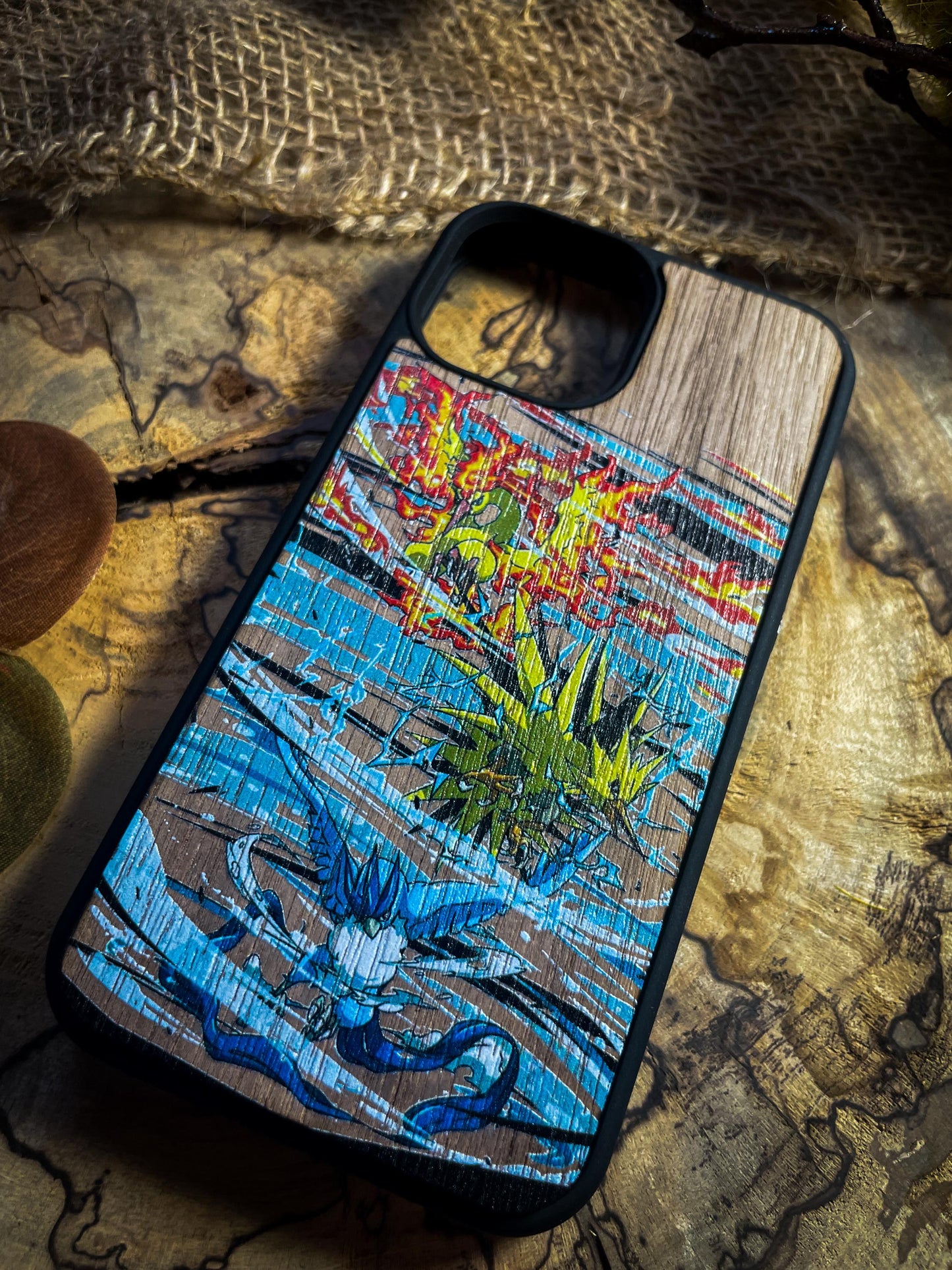 Japanese Legendary birds, Elemental Legends: Wooden Phone Case for iphone , samsung and google pixel SHOP APP