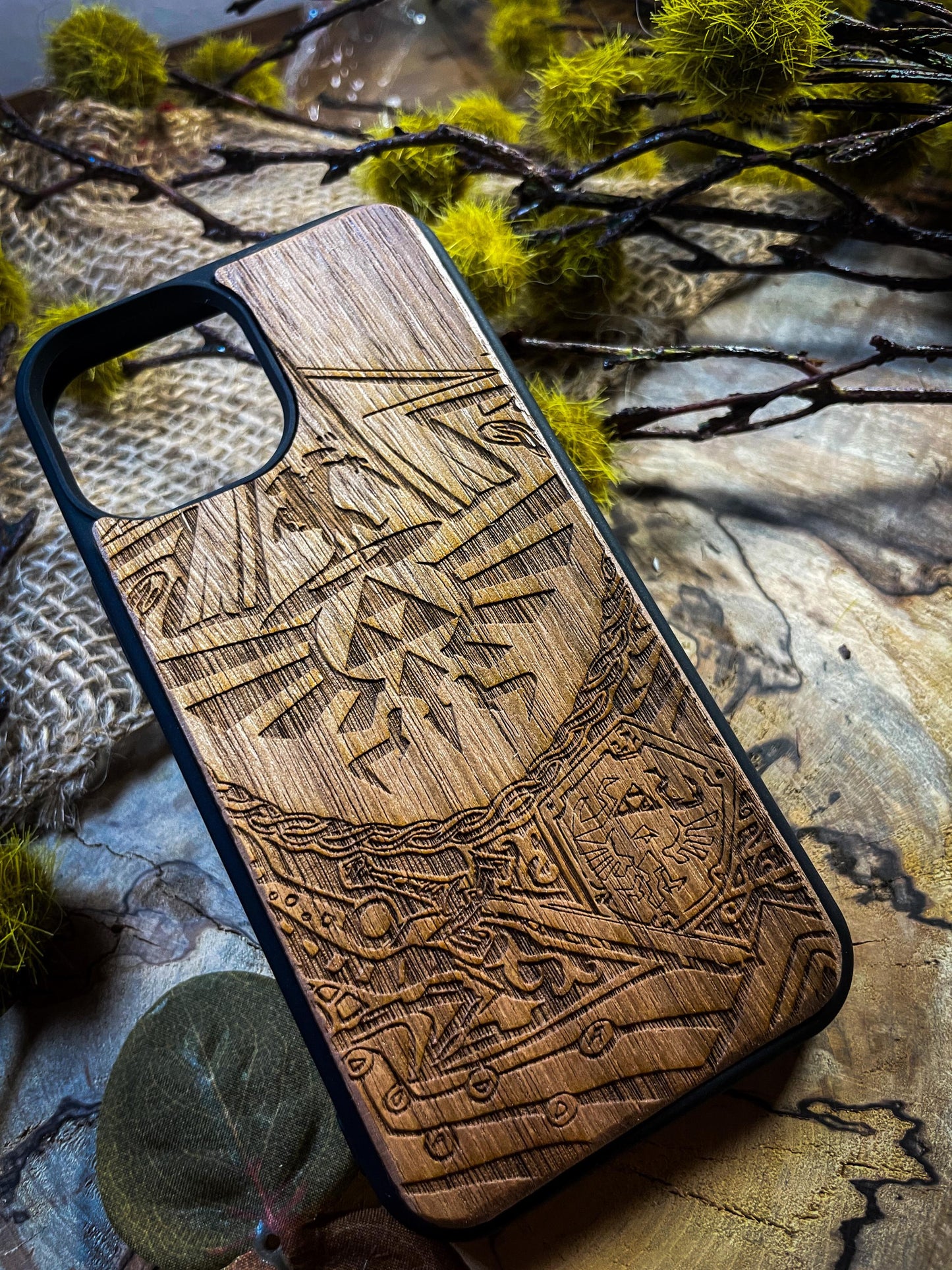 Hero's Master Sword Wood Phone Case Inspired by Fantasy Adventures for iPhone, Samsung, and Google Pixel Models