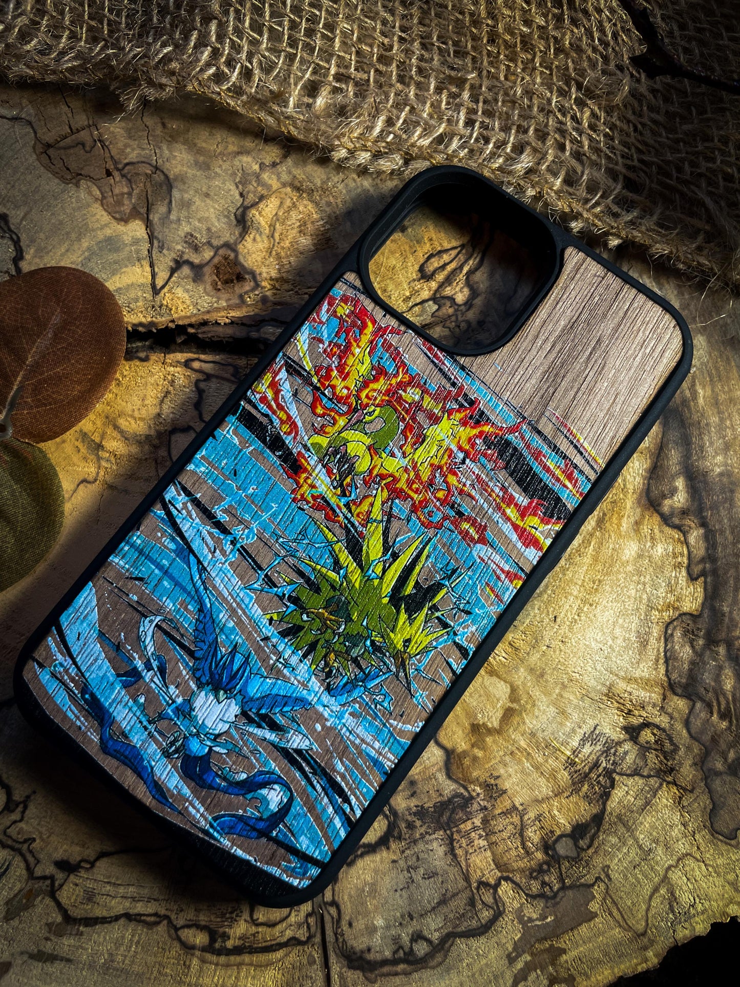 Japanese Legendary birds, Elemental Legends: Wooden Phone Case for iphone , samsung and google pixel SHOP APP