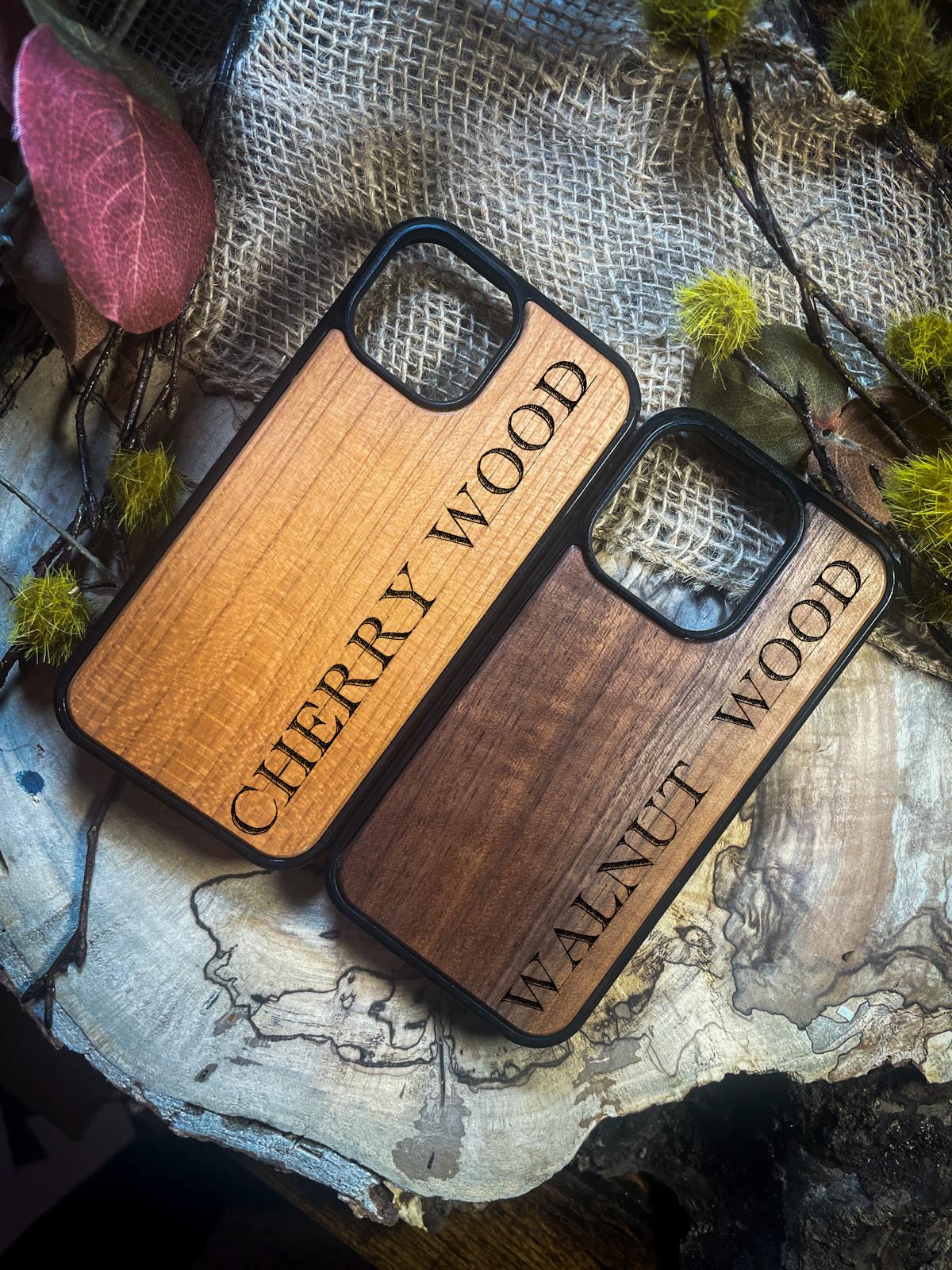 Baphomet Gothic Dark Goat Demon Wood Phone Case - Unique Artisan Design for iPhone, Samsung, and Google Pixel