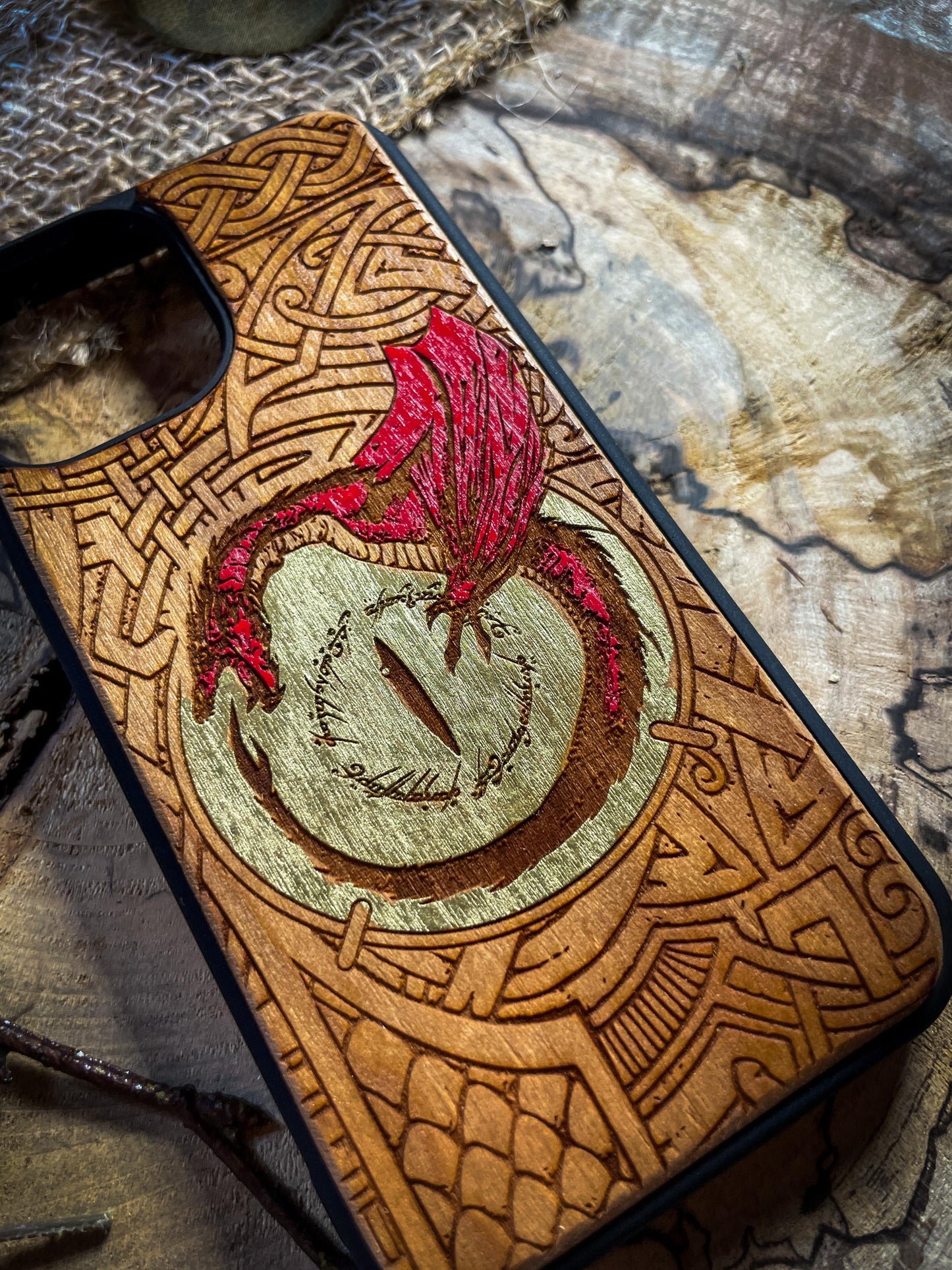 Epic Dragon & Dark Eye Wood Phone Case - iPhone 15 16 PRO MAX, Samsung S20 S21 S22 S23 S24 , Google Pixel 6 7 8 Pro SHOP APP