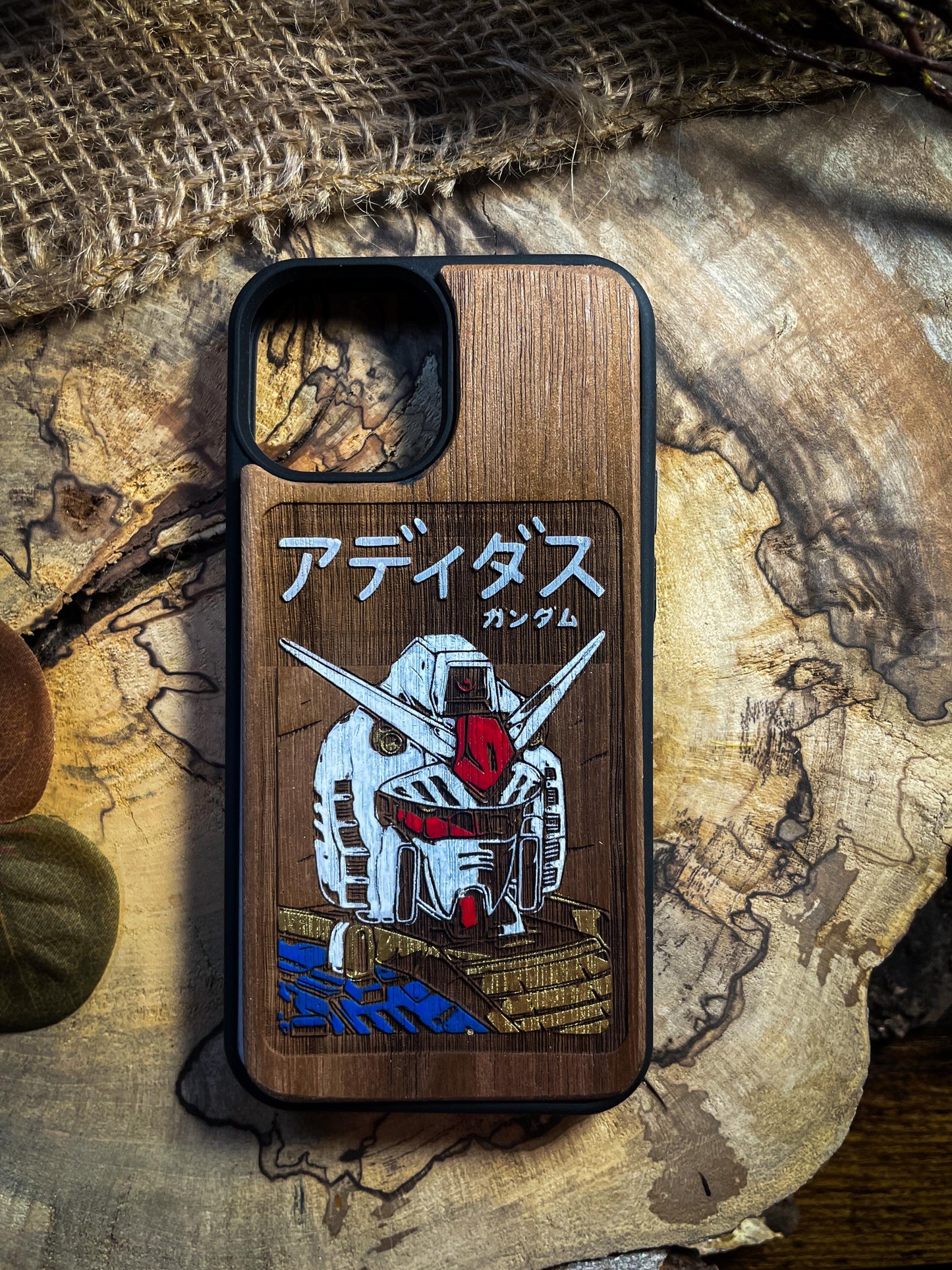 Japanese Robot Wood Phone Case Featuring a Futuristic Mech Design - Unique and Stylish for iPhone 16, Google Pixel, and More SHOP APP