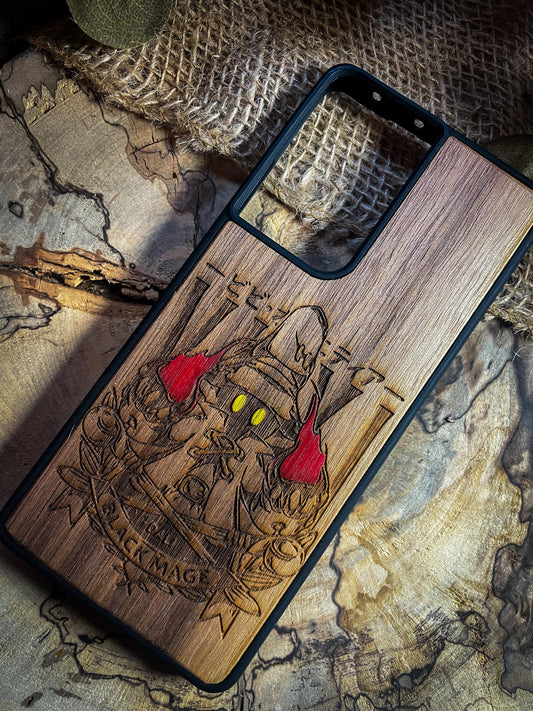 Black Mage Inspired Wood Phone Case for iPhone, Samsung, and Google Pixels SHOP APP