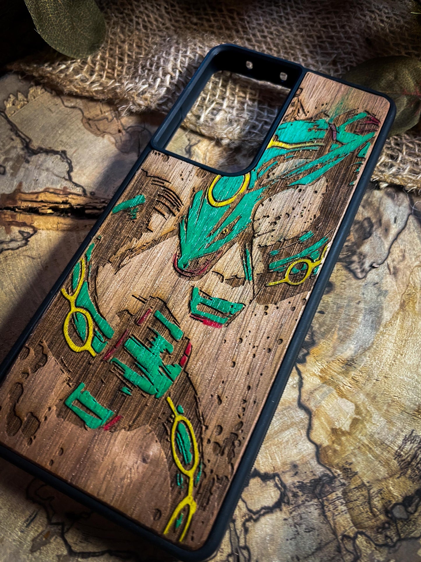 Ink Art Green dragon Japanese Cartoon -Inspired Phone Case - Premium Design for iPhone, Samsung, and Google Pixel! SHOP APP