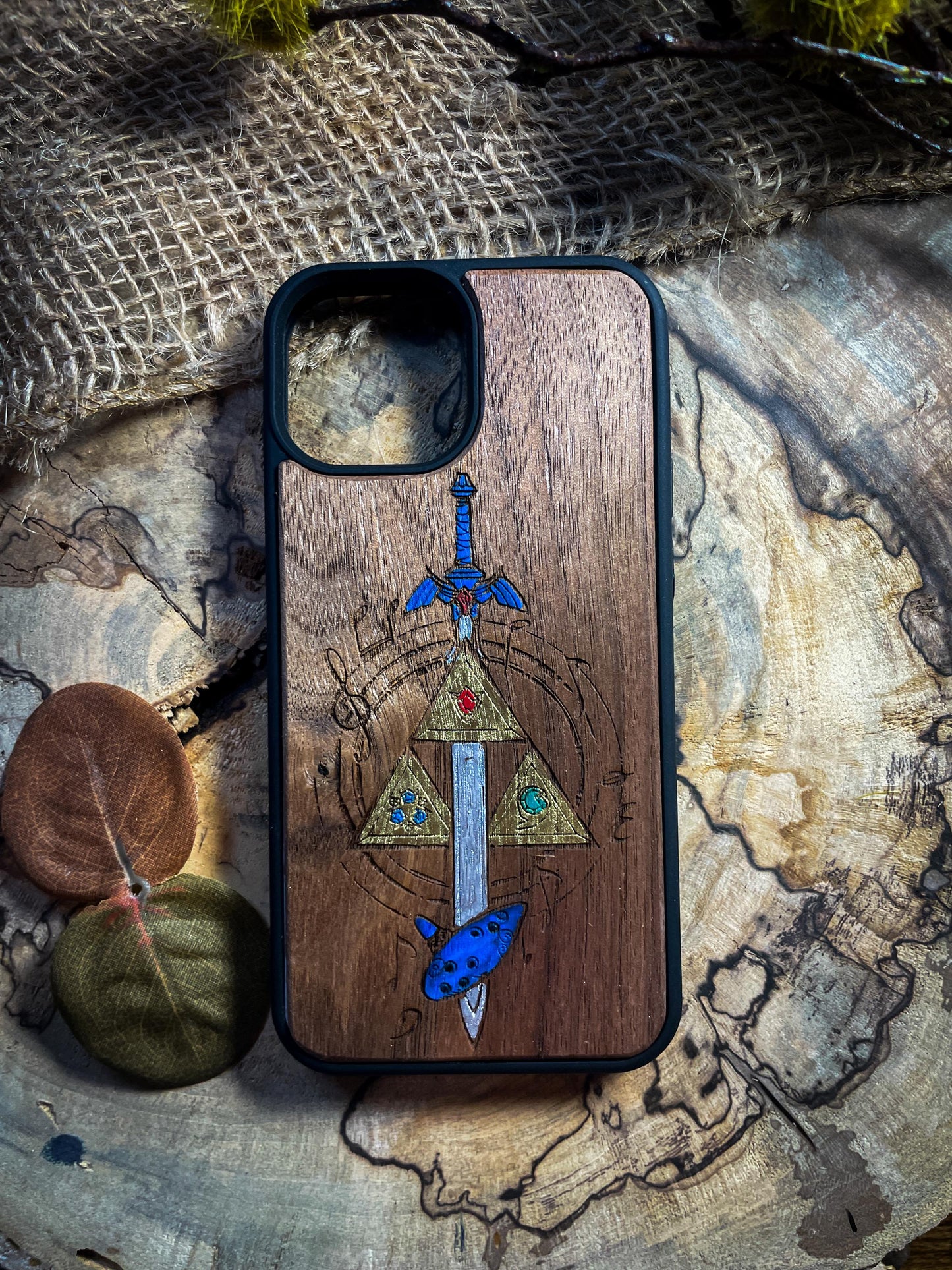 Hero's Master Sword Wood Phone Case Inspired by Fantasy Adventures for iPhone, Samsung, and Google Pixel Models SHOP APP