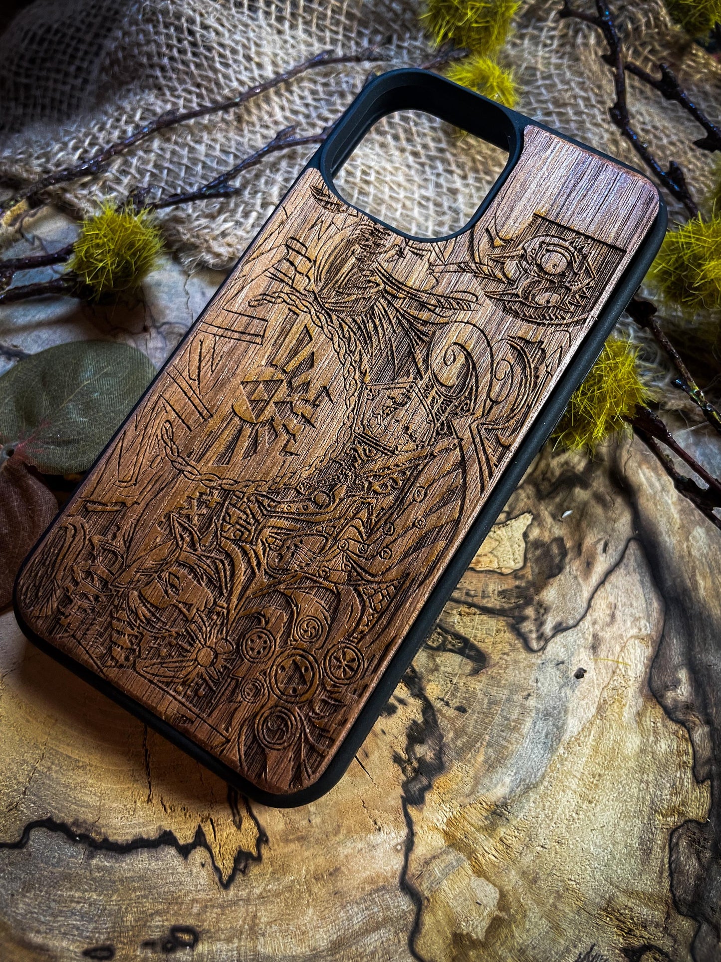 Hero's Master Sword Wood Phone Case Inspired by Fantasy Adventures for iPhone, Samsung, and Google Pixel Models