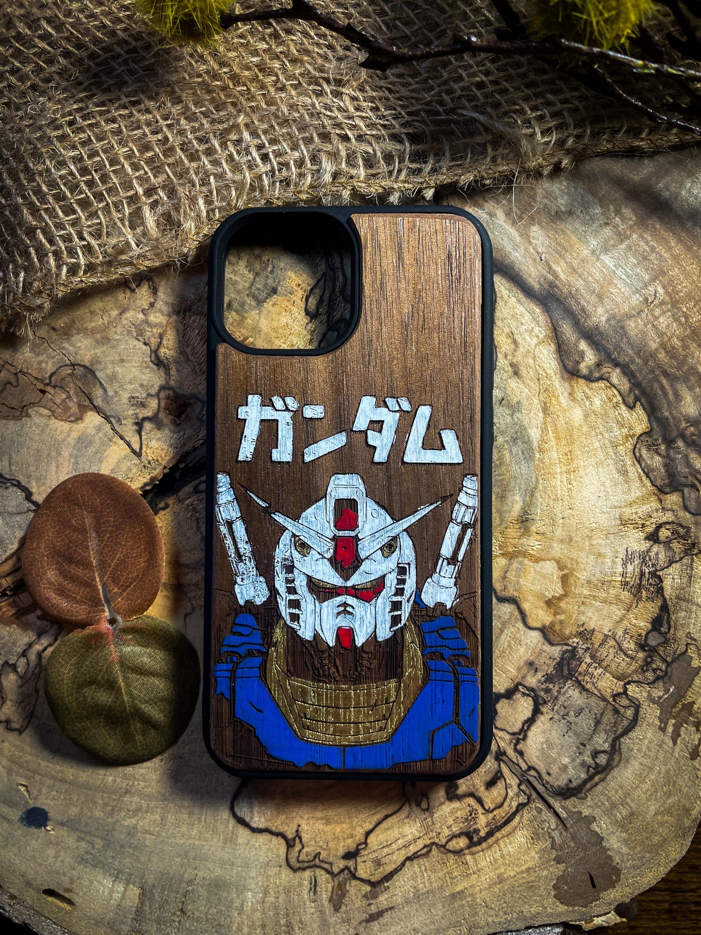 Japanese Robot Wood Phone Case Featuring a Futuristic Mech Design - Unique and Stylish for iPhone 16, Google Pixel, and More SHOP APP