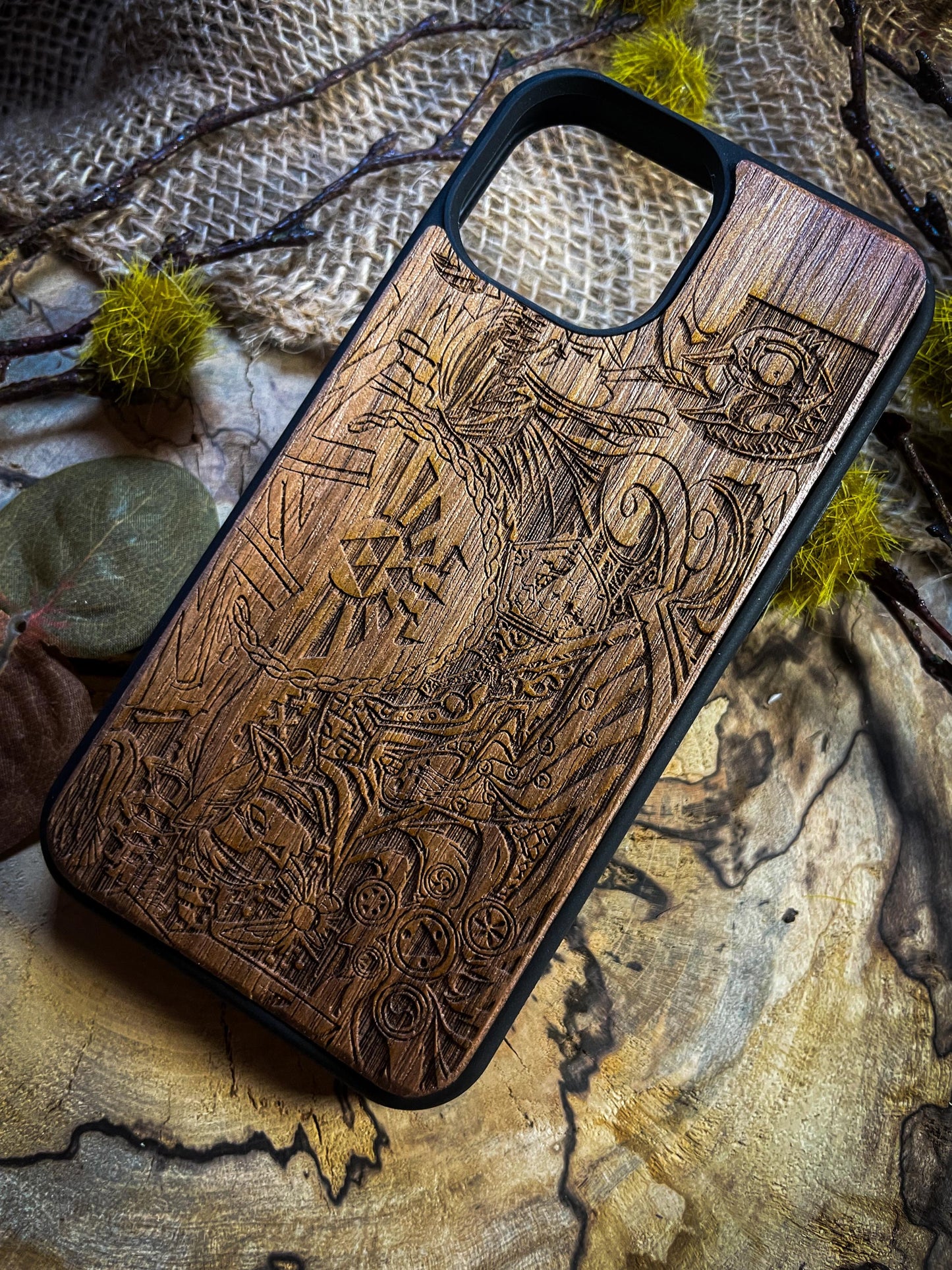 Hero's Master Sword Wood Phone Case Inspired by Fantasy Adventures for iPhone, Samsung, and Google Pixel Models