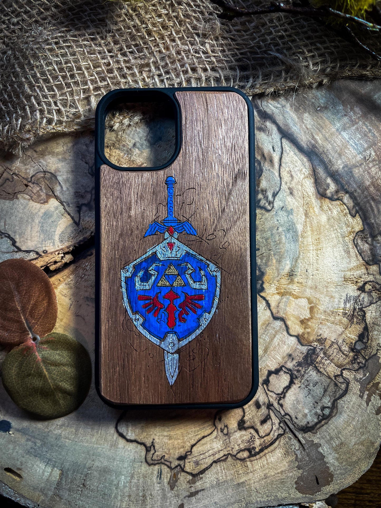 Hero's Master Sword Wood Phone Case Inspired by Fantasy Adventures for iPhone, Samsung, and Google Pixel Models