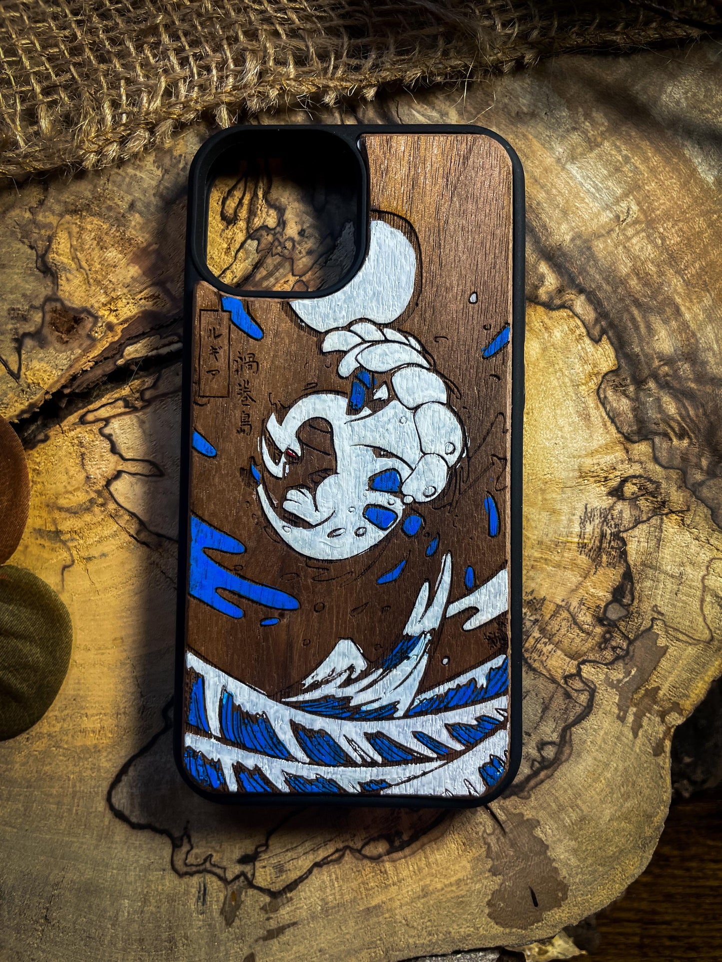 Japanese Art Lugia Wood Phone Case - Unique Legendary -Inspired Design for iPhone 16, Google Pixel, and More SHOP APP