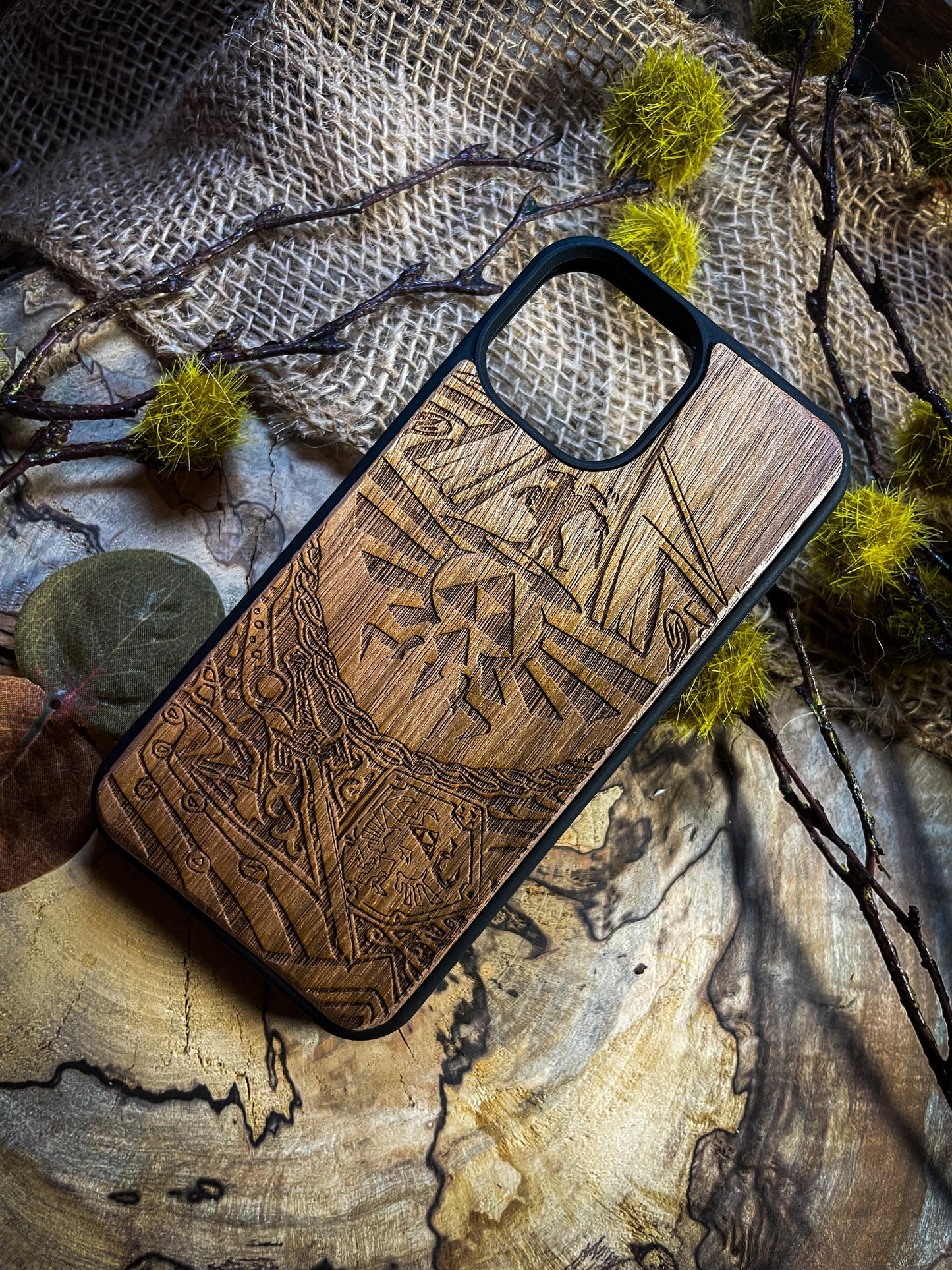 Hero's Master Sword Wood Phone Case Inspired by Fantasy Adventures for iPhone, Samsung, and Google Pixel Models