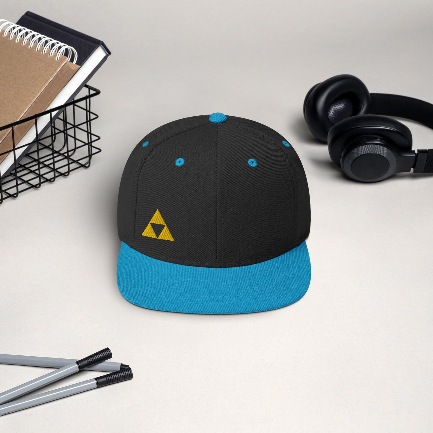 Embroidered Triforce Snapback Hat Videogame Link Warrior Princess Force Triangle SHOP APP