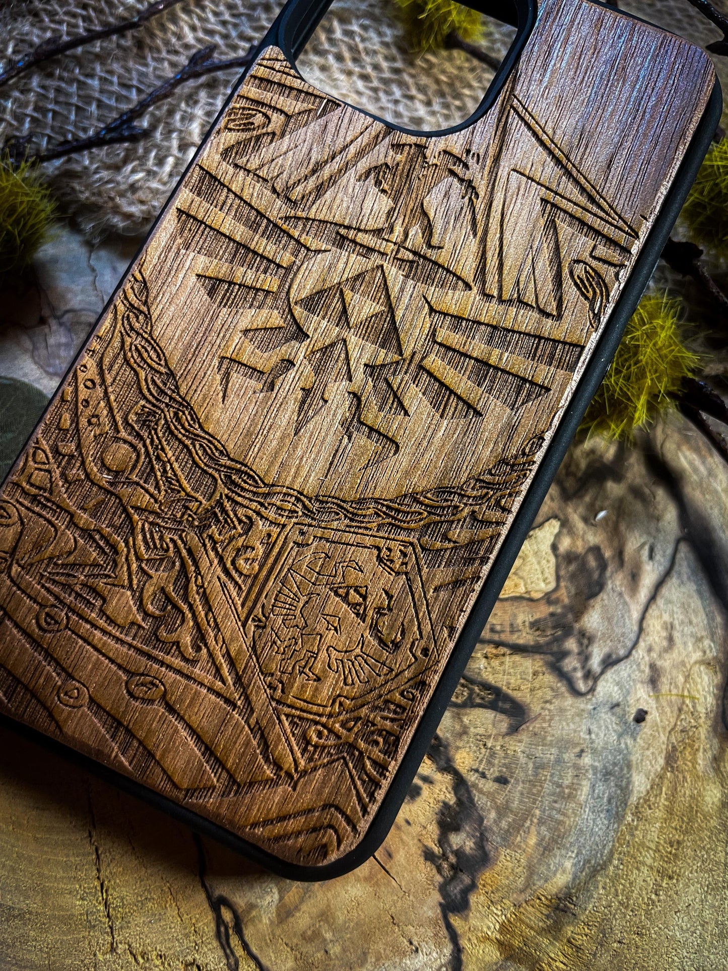 Hero's Master Sword Wood Phone Case Inspired by Fantasy Adventures for iPhone, Samsung, and Google Pixel Models