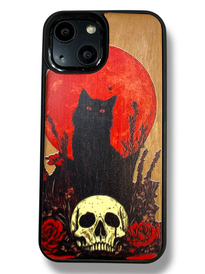 Black cat and the Red Moon