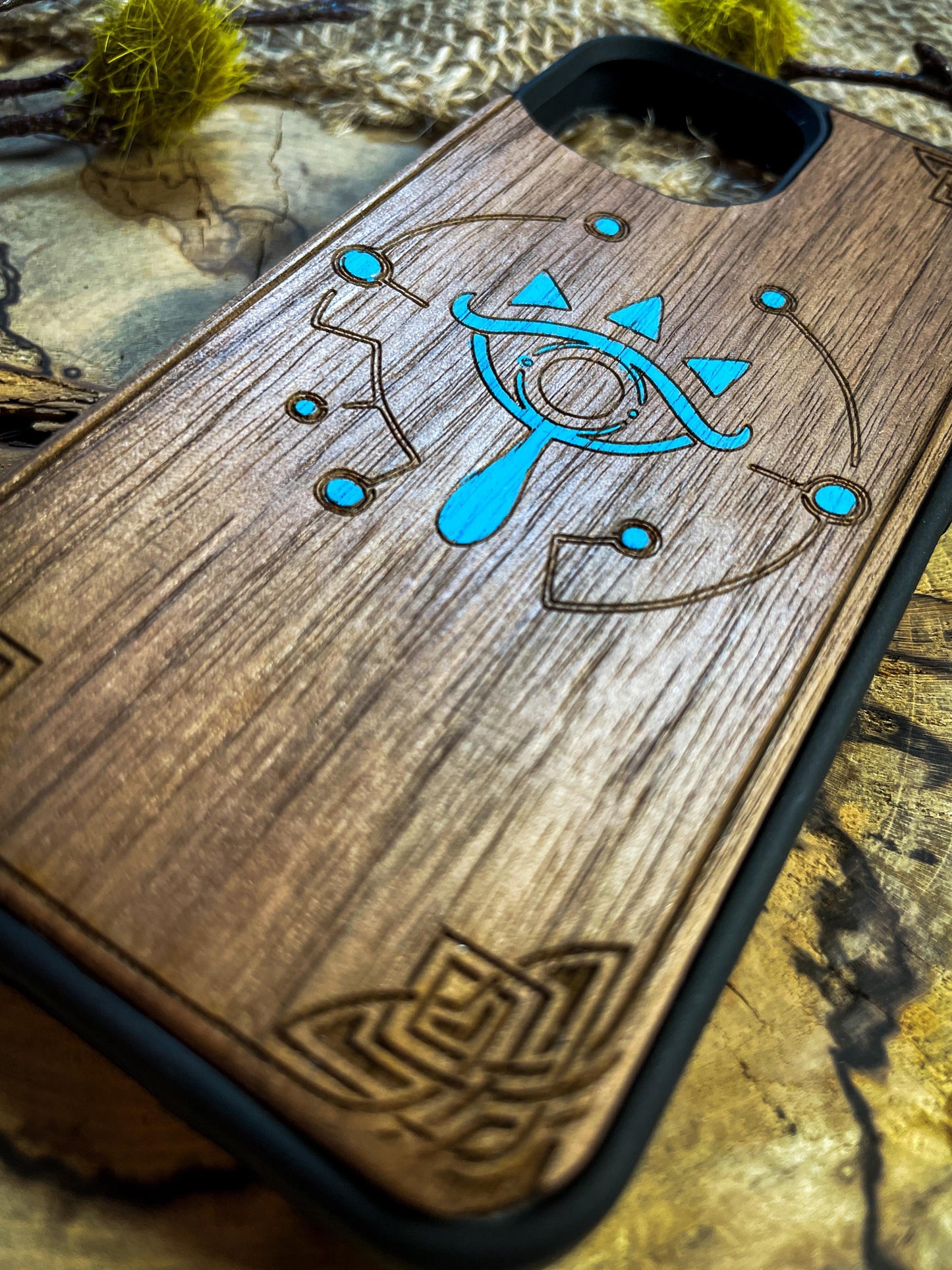 Hero's Master Sheikah Slate Sword Wood Phone Case Inspired by Fantasy Adventures for iPhone, Samsung, and Google Pixel Models