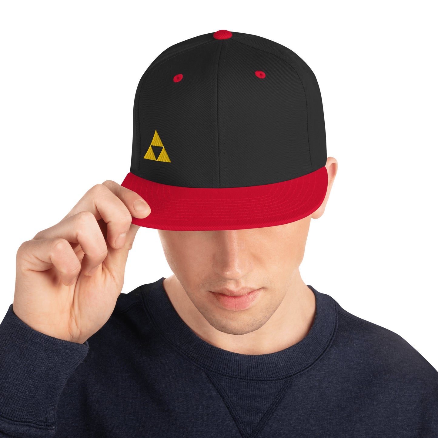 Embroidered Triforce Snapback Hat Videogame Link Warrior Princess Force Triangle