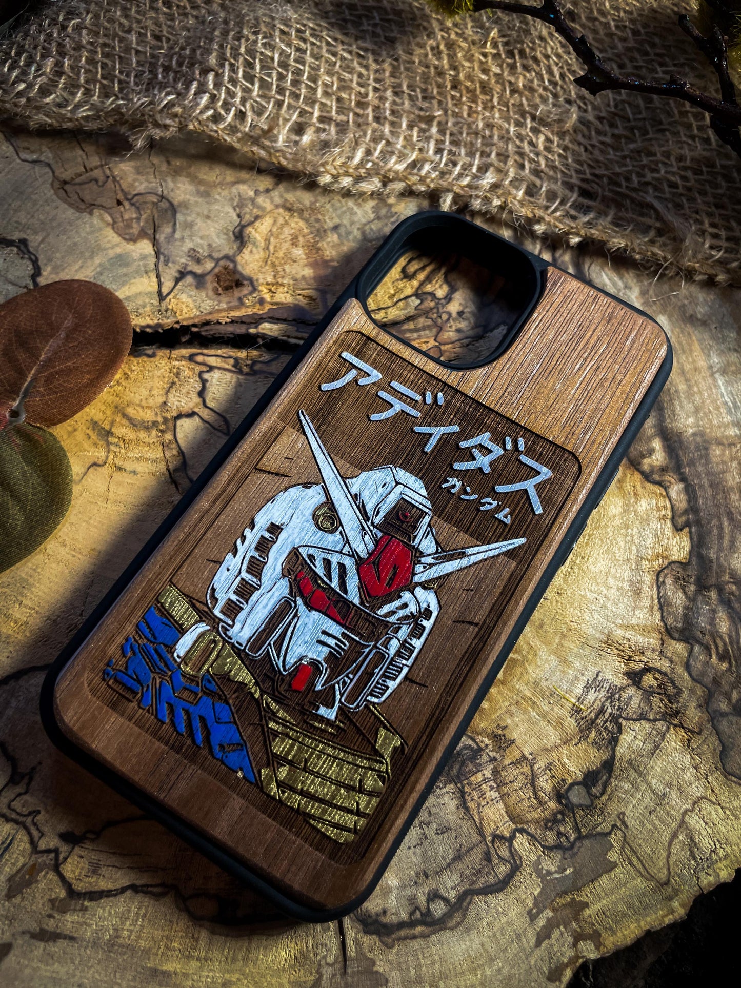 Japanese Robot Wood Phone Case Featuring a Futuristic Mech Design - Unique and Stylish for iPhone 16, Google Pixel, and More SHOP APP