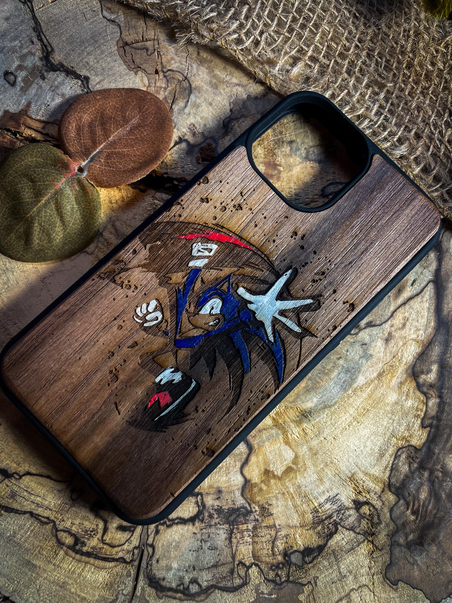 Speedy Sonic  Cartoon videogame  Wood Phone Case - Iconic Design Hedgehog SHOP APP