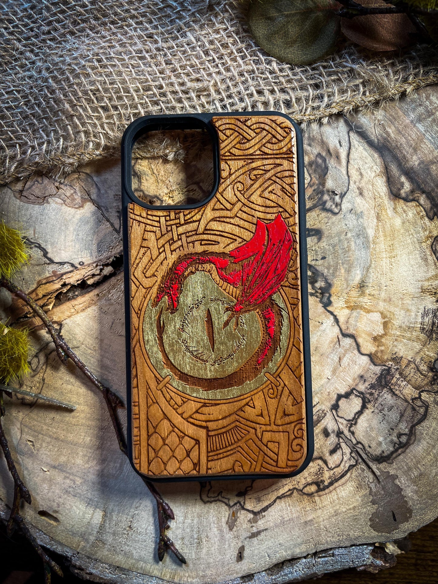 Epic Dragon & Dark Eye Wood Phone Case - iPhone 15 16 PRO MAX, Samsung S20 S21 S22 S23 S24 , Google Pixel 6 7 8 Pro SHOP APP