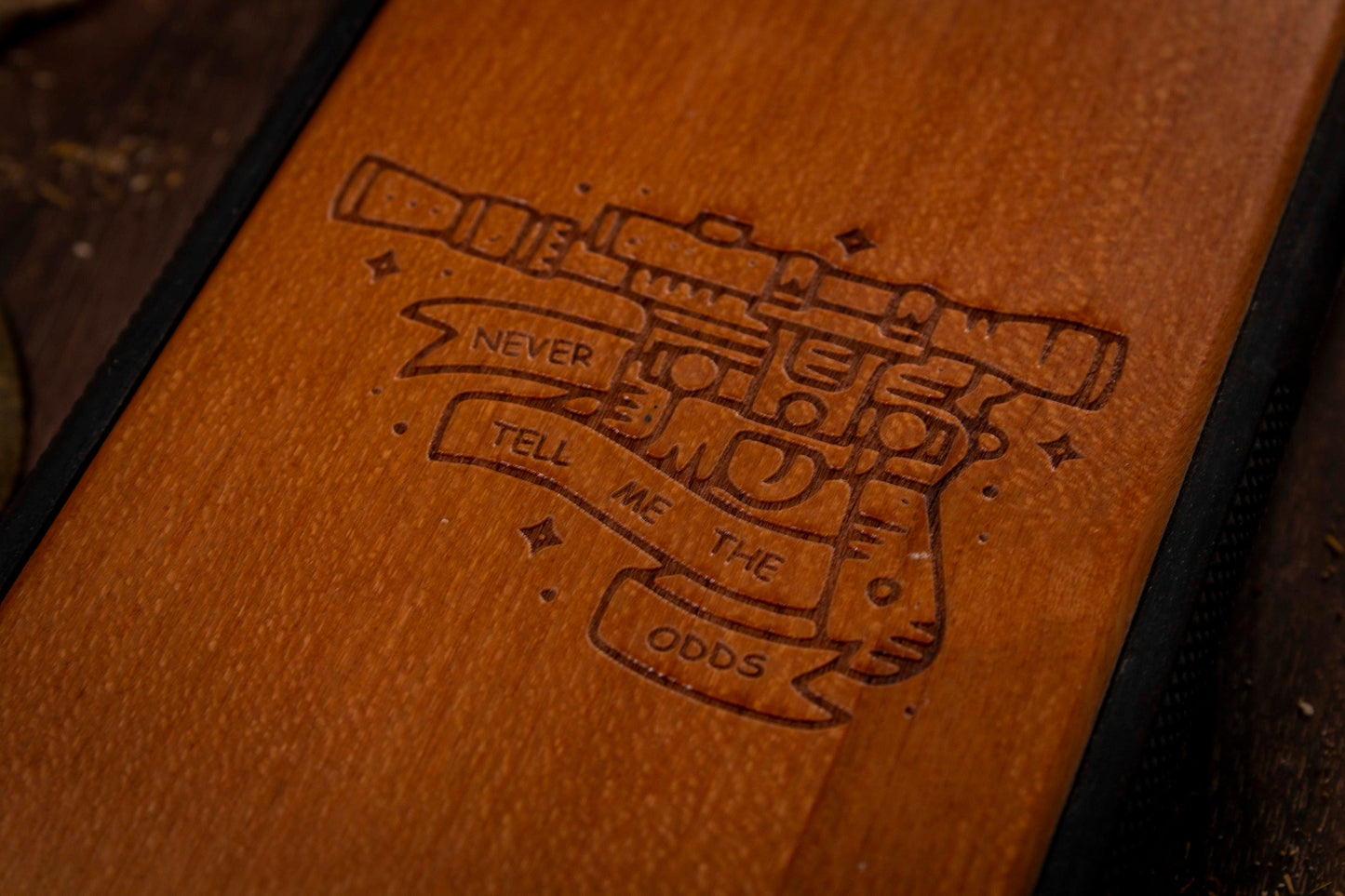 Space Blaster Wooden Phone Case