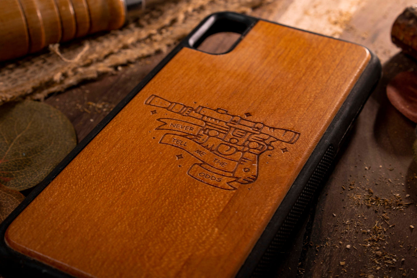 Space Blaster Wooden Phone Case