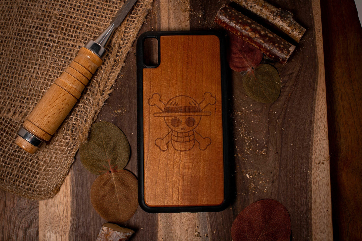 One Piece Wood Phone Case Pirate Anime,