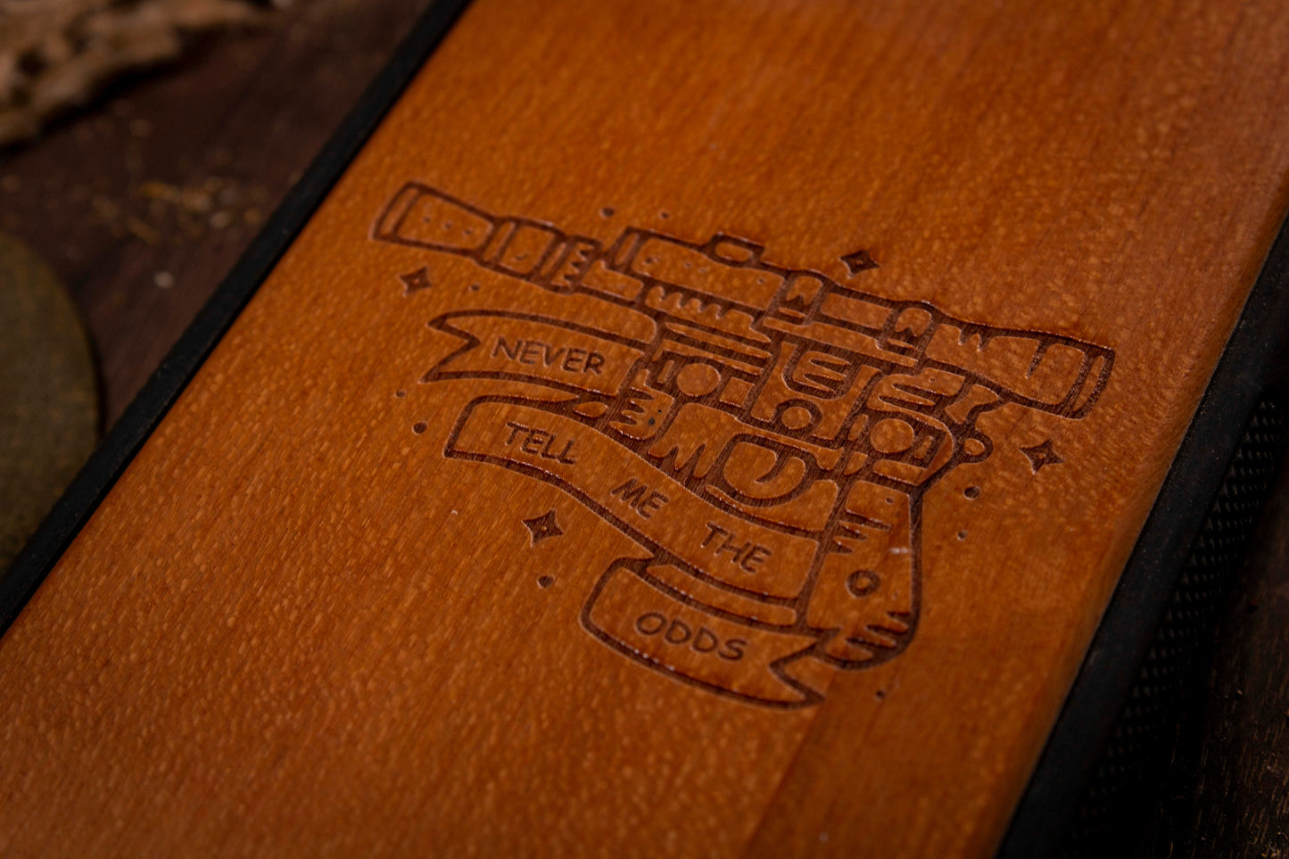 Space Blaster Wooden Phone Case