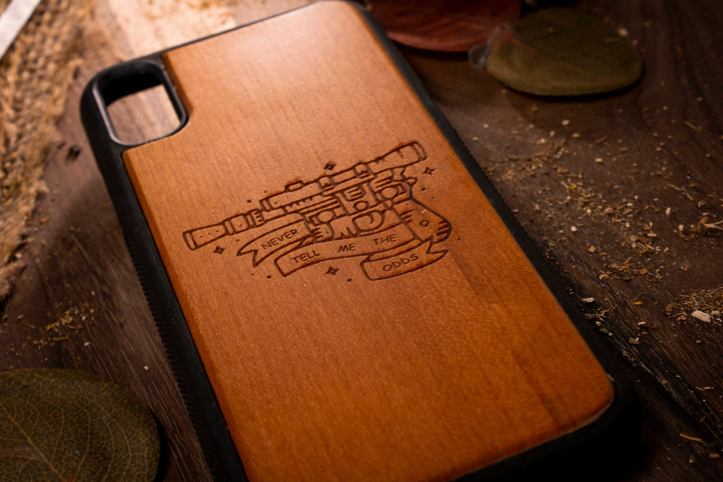 Space Blaster Wooden Phone Case