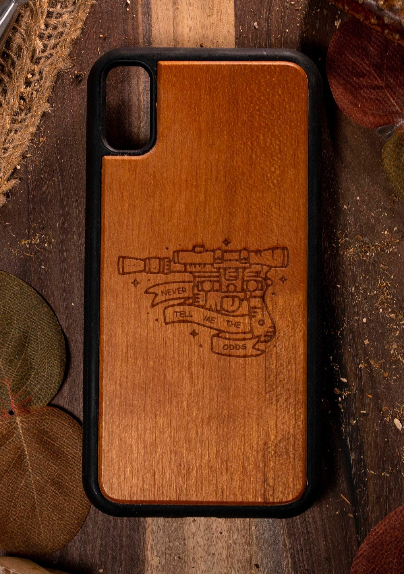 Space Blaster Wooden Phone Case