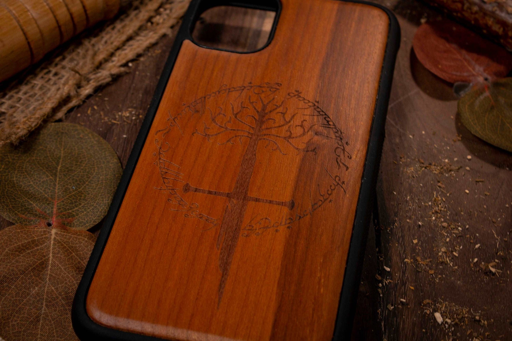 LORD Of The RINGCool Custom Wood CASE Apple And Galaxy Device