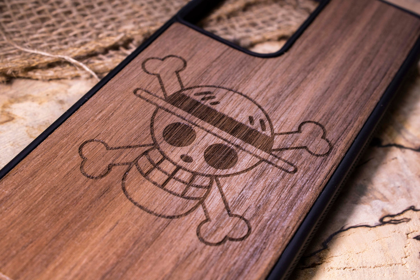 One Piece Wood Phone Case Pirate Anime,