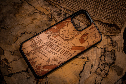 Wanted One Piece Wood Phone Case Pirate