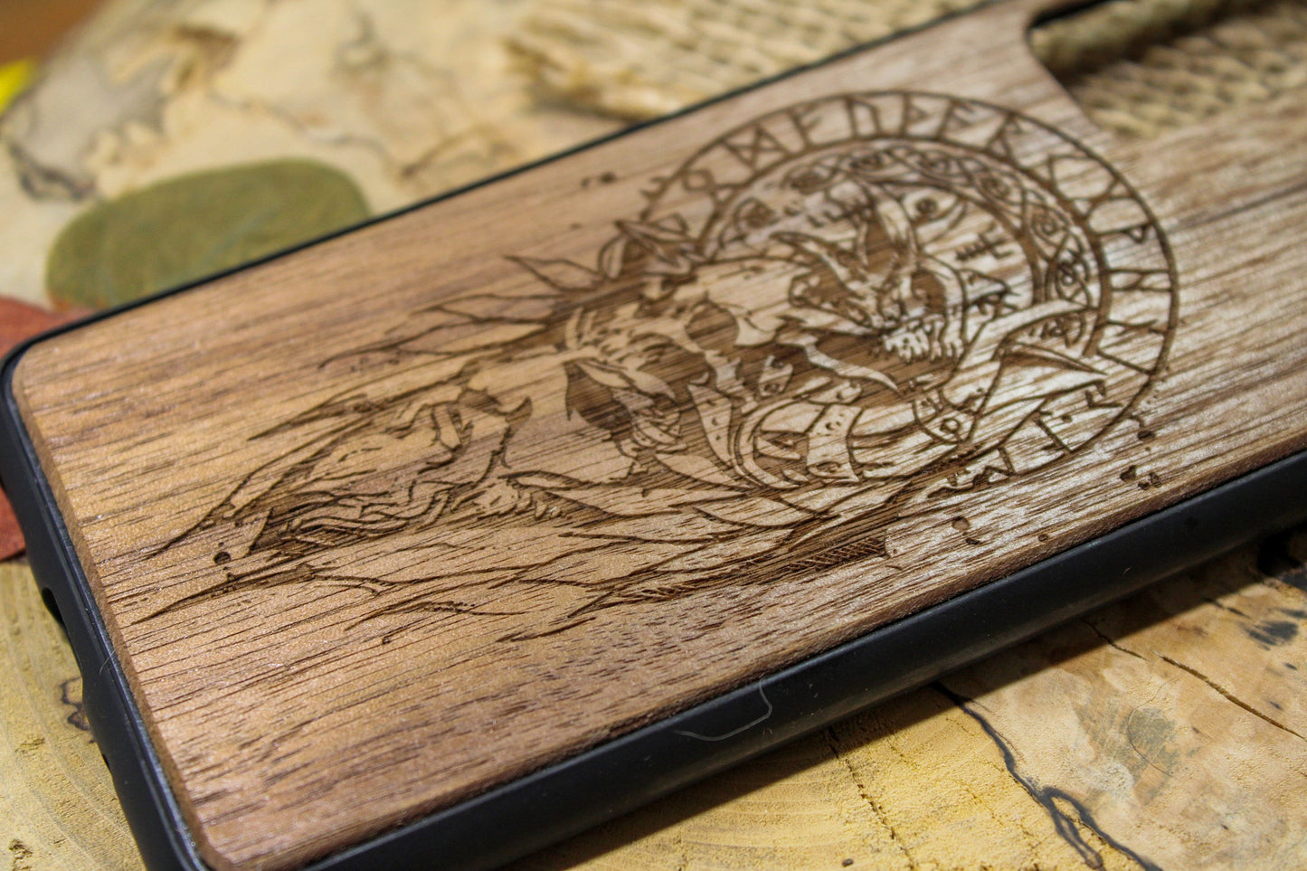 Viking Valkykie Woman  Wood Phone Case