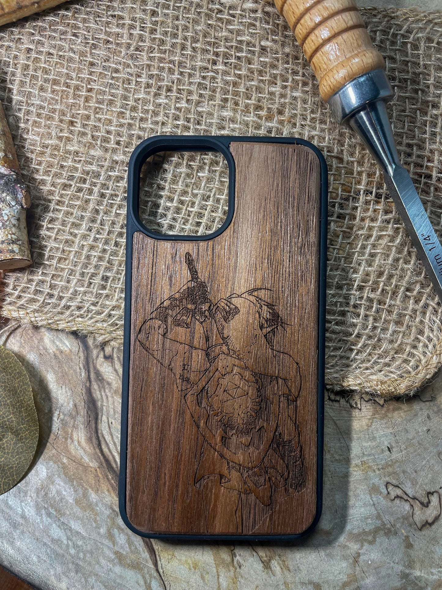 Link - Zelda Phone Case, Wood Hyrule Master Sword