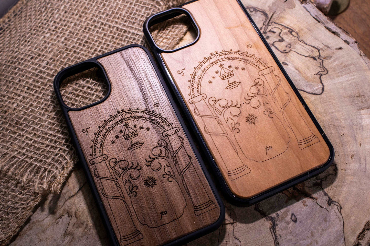 Lord of the ring Door of durin wood phone case lotr