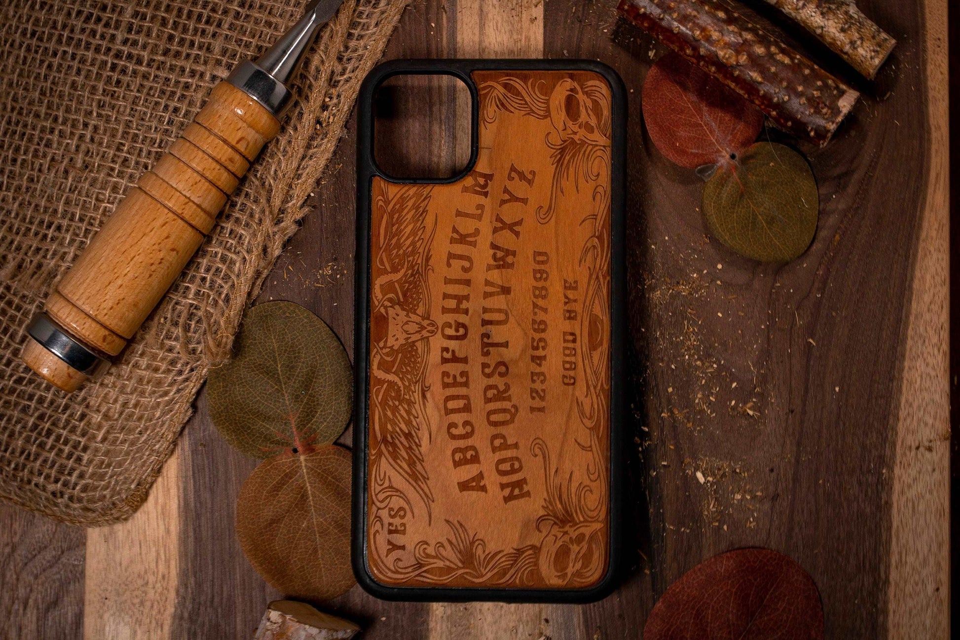 Goth ouija board mystic occult spiritwood phone case