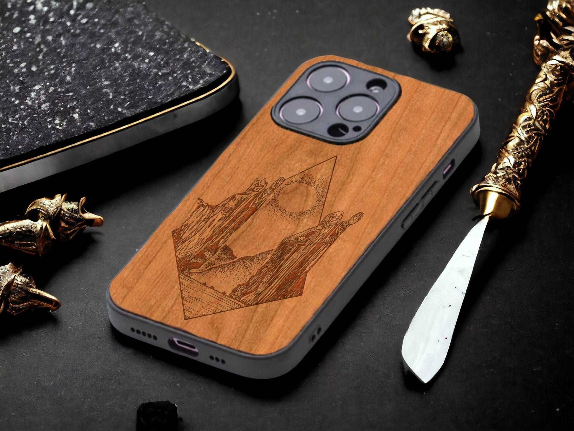 Lord of the ring phone case lotr Wood phone case personalize