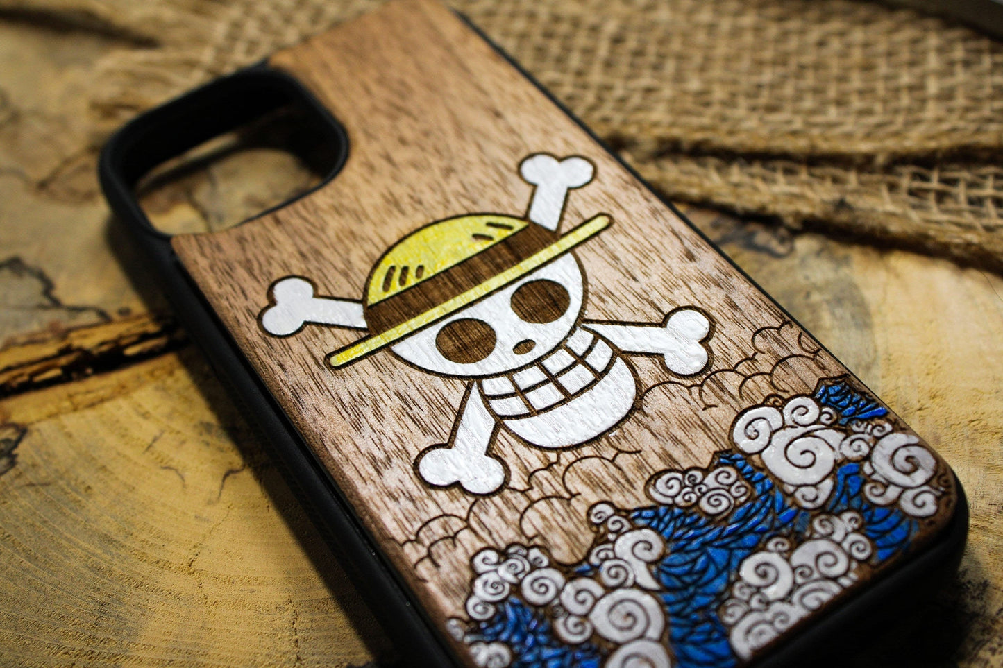 Anime Pirate Marines Wood Phone Case SHOP APP