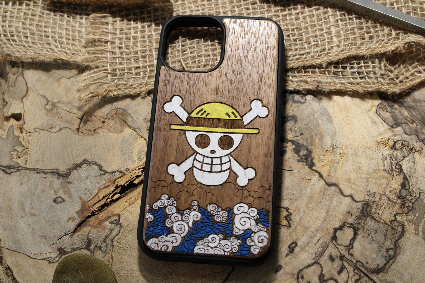 Anime Pirate Marines Wood Phone Case SHOP APP