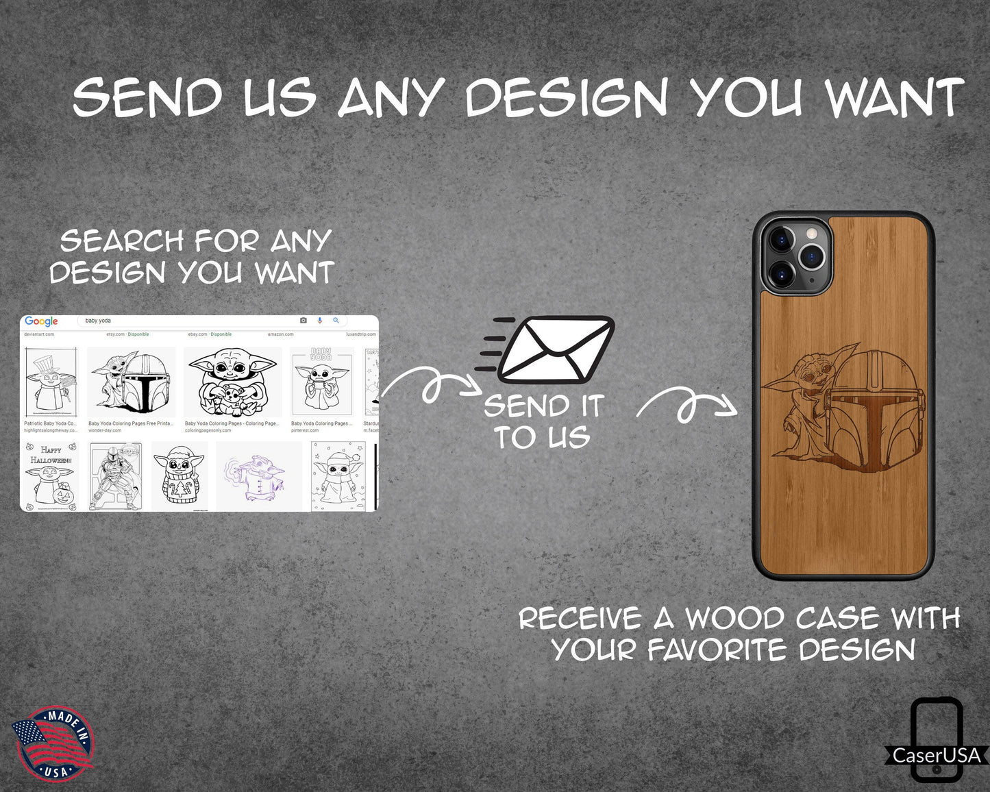 Vox Hotel cartoon Hand painted, wood phone case SHOP APP