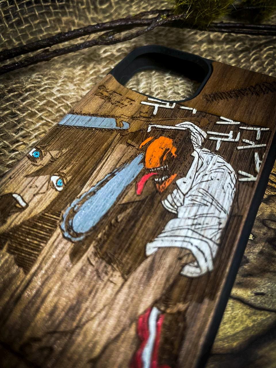 Chainsaw Warrior Wood Phone Case SHOP APP