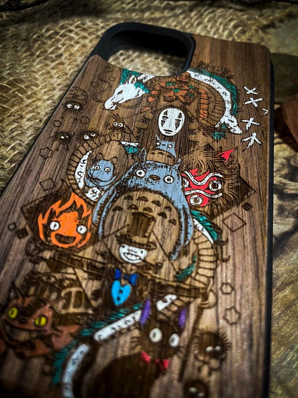 Studio Anime Spirited  Wood Phone Case