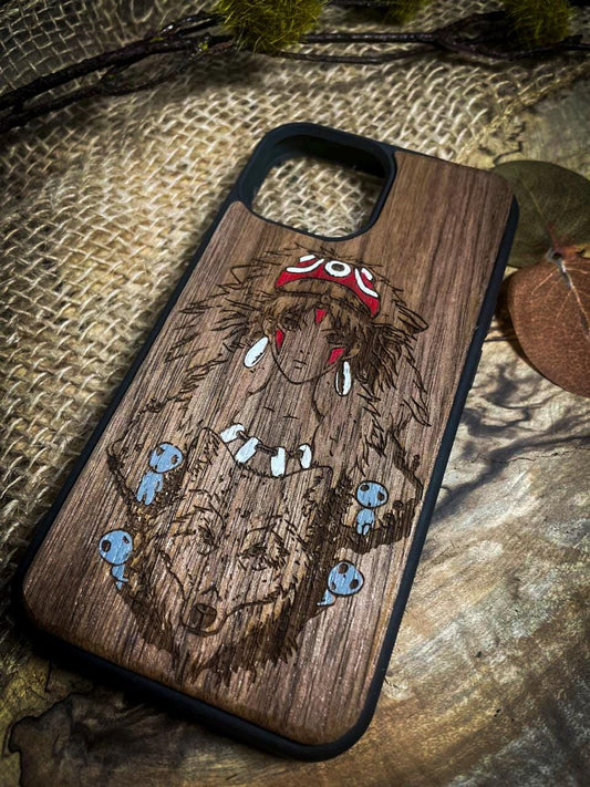 Cute Princess Anime Wood Phone Case - Studio-Inspired Design SHOP APP