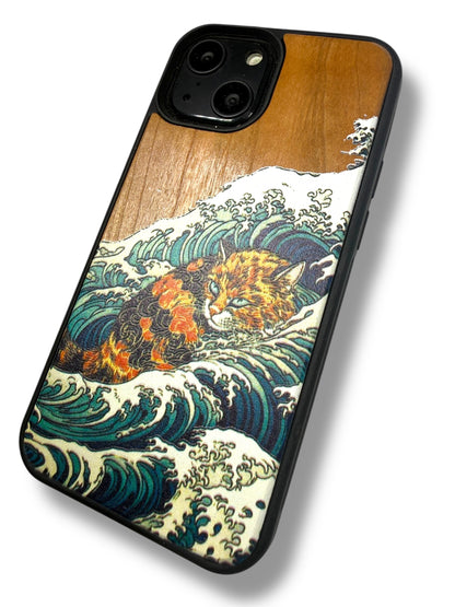Kanagawa Cat on the Waves