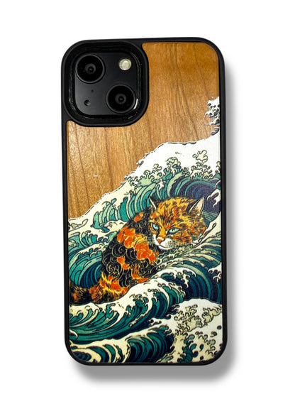 Kanagawa Cat on the Waves