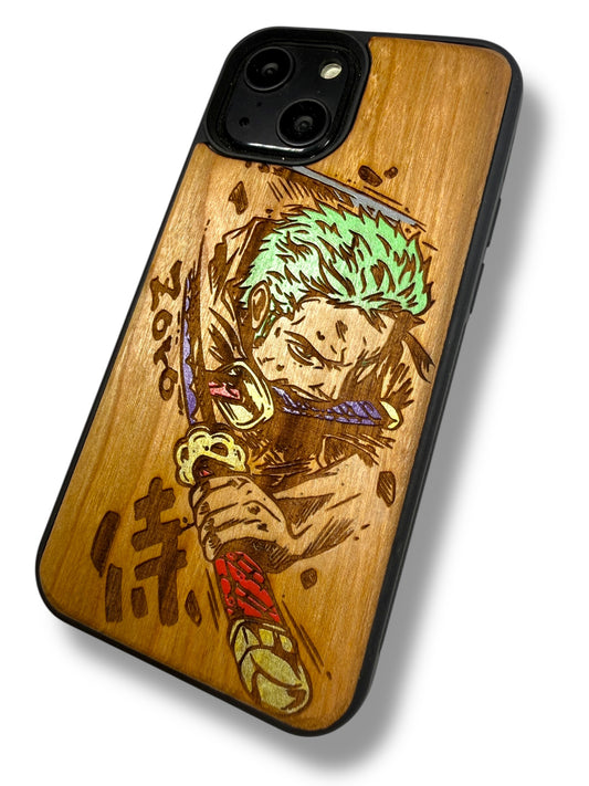 Roronoa Sword Anime Wood phone case